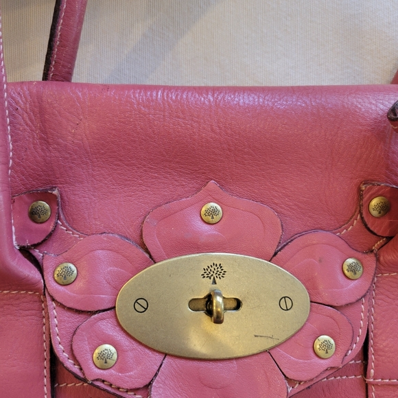 Mulberry Dark Pink Tooled Bayswater Satchel Bag - Picture 7 of 16